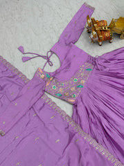 Ravishing Chinon Silk Purple Color Gown Ravishing Chinon Silk Purple Color Gown