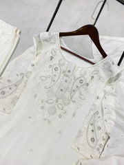 White Color Embroidered Precious Sharara Suit White Color Embroidered Precious Sharara Suit