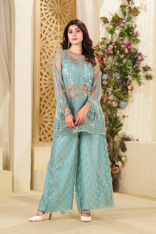 Ethnic Wear Rama Color Top With Palazzo