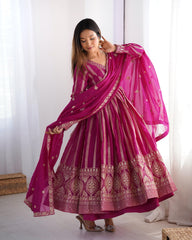 Demanding Sequence Work Pink Color Gown Demanding Sequence Work Pink Color Gown