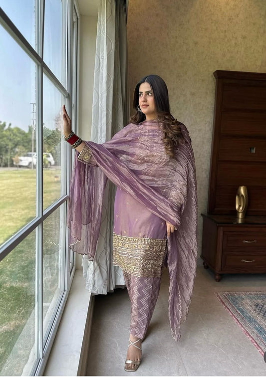 Glorious Sequence Work Pink Color Salwar Suit