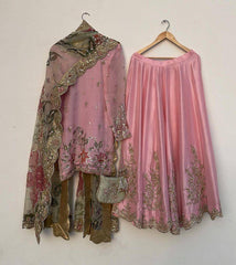 Festive Wear Sequence Work Pink Color Sharara Suit Festive Wear Sequence Work Pink Color Sharara Suit