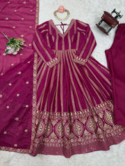 Demanding Sequence Work Pink Color Gown Demanding Sequence Work Pink Color Gown