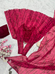 Captivating Georgette Pink Color Mirror Work Anarkali Suit Captivating Georgette Pink Color Mirror Work Anarkali Suit