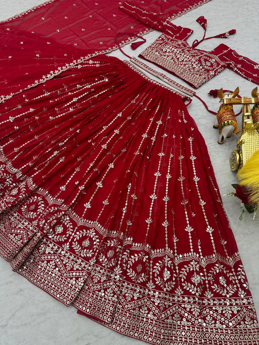 Wonderful Sequence Work Red Color Lehenga Choli