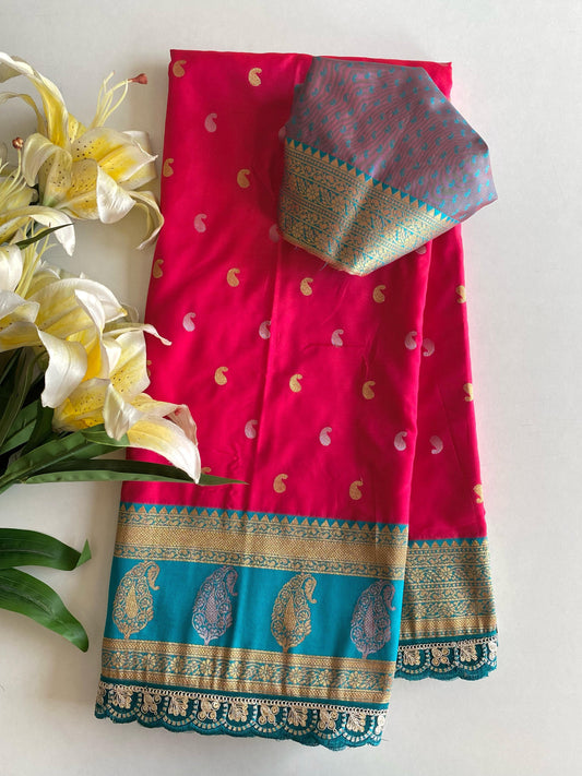 Festive Wear Pink Color Paithani Silk Saree