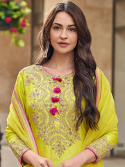 Presenting Georgette Sequence Work Yellow Color Sharara Suit Presenting Georgette Sequence Work Yellow Color Sharara Suit