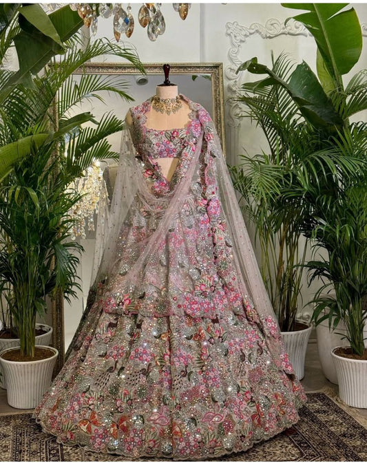 Designer Multi Color Sequins Work Lehenga Choli