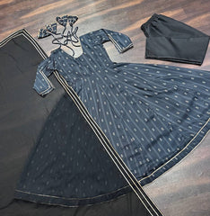 Demanding Digital Print Work Black Color Anarkali Suit Demanding Digital Print Work Black Color Anarkali Suit