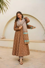 Precious Digital Print Work Brown Color Anarkali Suit Precious Digital Print Work Brown Color Anarkali Suit