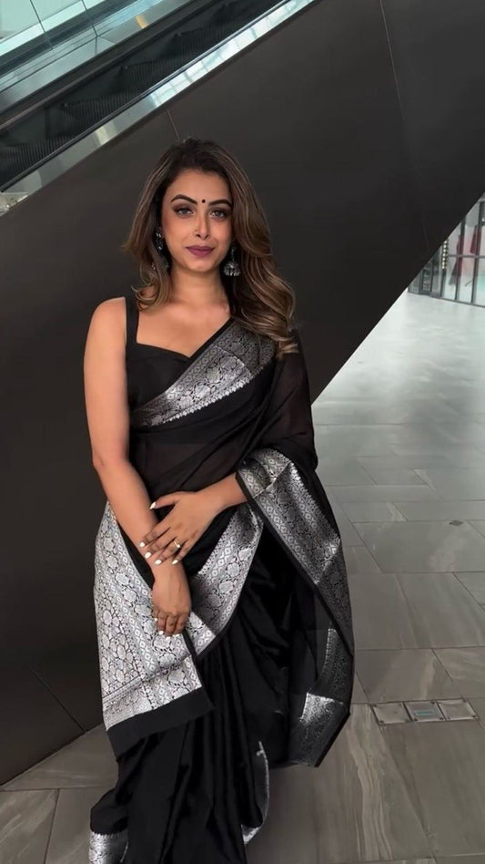 Superhit Kota Silk Black Color Saree