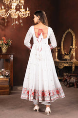Stylish Embroidered Work White Color Gown Stylish Embroidered Work White Color Gown