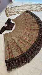 Luxuriant Beige Color Kasturi Silk Lehenga Choli Luxuriant Beige Color Kasturi Silk Lehenga Choli