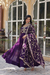 Wonderful Embroidered Work Pink Color Gown With Heavy Dupatta (Copy) Wonderful Embroidered Work Pink Color Gown With Heavy Dupatta (Copy)