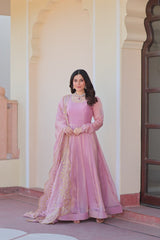 Function Wear Pink Color Gown Function Wear Pink Color Gown