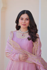 Function Wear Pink Color Gown Function Wear Pink Color Gown