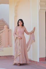 Function Wear Peach Color Gown Function Wear Peach Color Gown