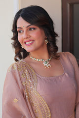 Function Wear Peach Color Gown Function Wear Peach Color Gown