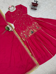 Glimmering Heavy Work Pink Color Top With Lehenga Choli Glimmering Heavy Work Pink Color Top With Lehenga Choli
