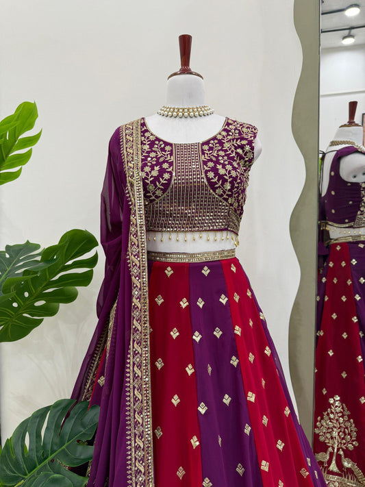 Wedding Wear Heavy Work Double Shaded Lehenga Choli