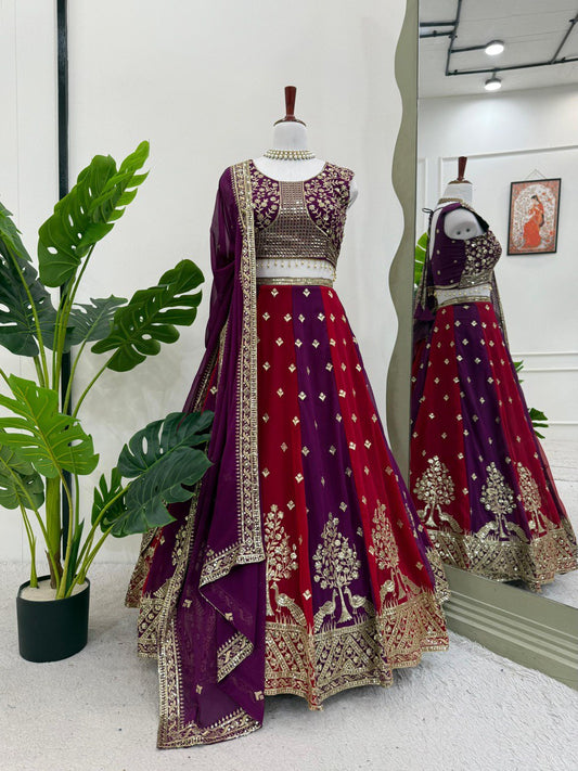 Wedding Wear Heavy Work Double Shaded Lehenga Choli