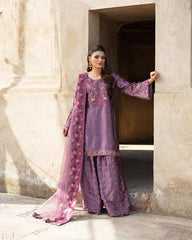 Outstanding Sequence Work Lavender Color Sharara Suit Outstanding Sequence Work Lavender Color Sharara Suit