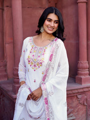 Fantastic Sequence Work White Color Sharara Suit Fantastic Sequence Work White Color Sharara Suit