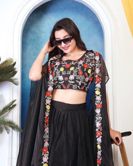 Precious Sequence Work Black Color Lehenga Choli Precious Sequence Work Black Color Lehenga Choli