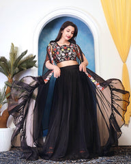 Precious Sequence Work Black Color Lehenga Choli Precious Sequence Work Black Color Lehenga Choli