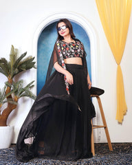 Precious Sequence Work Black Color Lehenga Choli Precious Sequence Work Black Color Lehenga Choli
