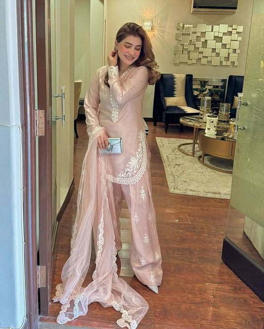 Punjabi Style Peach Color Salwar Suit