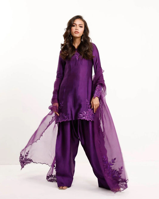 Pakistani Purple Color Salwar Suit