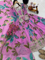 Designer Party Wear Multicolor Exclusive Gown Designer Party Wear Multicolor Exclusive Gown