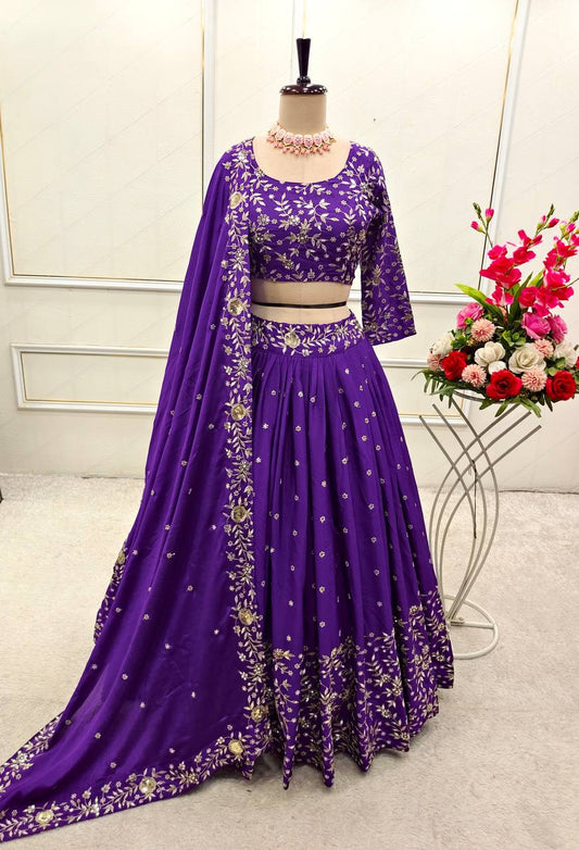 Sequence Work Purple Color Lehenga Choli