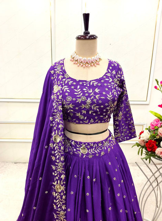 Sequence Work Purple Color Lehenga Choli