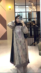 Beige Georgette Sequence Work Straight Kurti With Palazzo Set Beige Georgette Sequence Work Straight Kurti With Palazzo Set