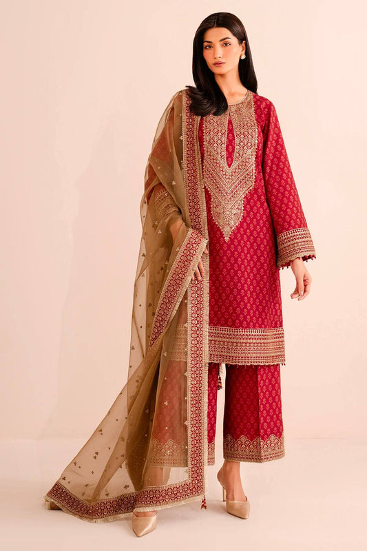 Pretty Red Color Digital Printed Palazzo Suit