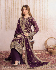 Exclusive Purple Fox Georgette Sequence Work Palazzo Suit Exclusive Purple Fox Georgette Sequence Work Palazzo Suit