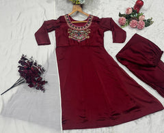 Ravishing Maroon Color Thread Embroidered Anarkali Suit Ravishing Maroon Color Thread Embroidered Anarkali Suit