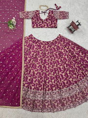Amazing Sequence Work Pink Color Lehenga Choli