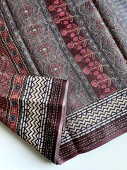 Classic Bandhani Prints Brown Color Saree