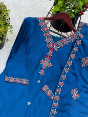 Stylish Pink Chinon Silk Sequence Work Anarkali Suit