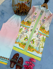 Trendy Multicolor Digital Printed Co-ord Set