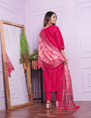 Exclusive Pink Color Hand Work Salwar Suit With Dupatta