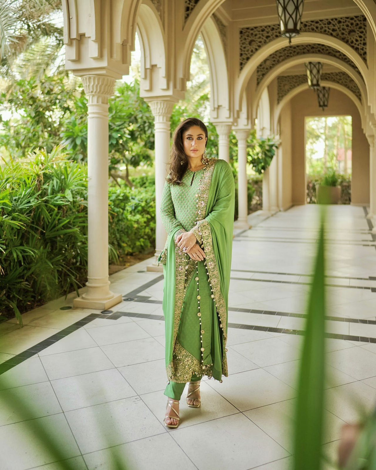 Alluring Green Color Georgette Embroidery Work Anarkali Suit