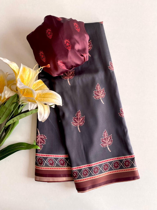 Delightful Dolla Viscose Black Color Saree