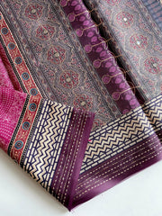 Classic Bandhani Prints Wine Color Saree
