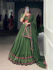 Lovely Pink Rayon Mirror Work Lehenga Choli