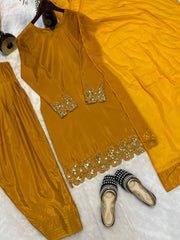 Good Looking  Mustard Color Salwar Suit