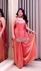Amazing Pure Frendy Silk Embroidery Kurti